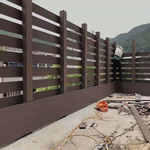 杭州露台塑木围挡安装案例