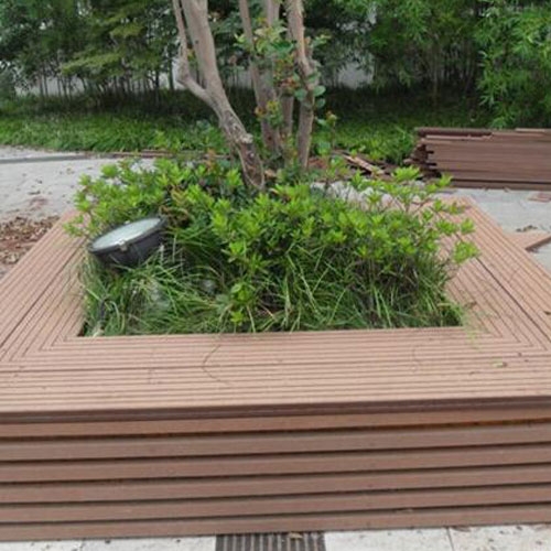 杭州塑木花箱树池制作案例