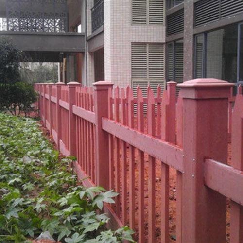 杭州高校木塑围栏护栏隔栅施工案例