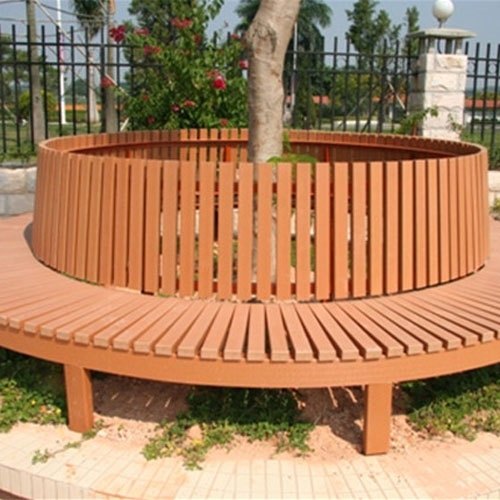 杭州塑木花箱树池围树座椅定做