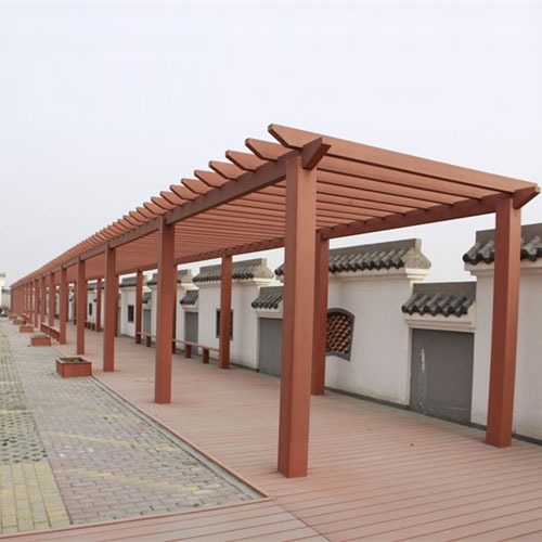 杭州大型塑木葡萄架花架工程